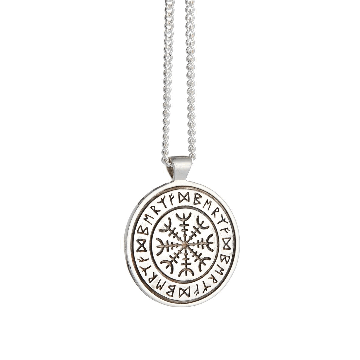 Travel Viking Rune Personalised Silver Necklace