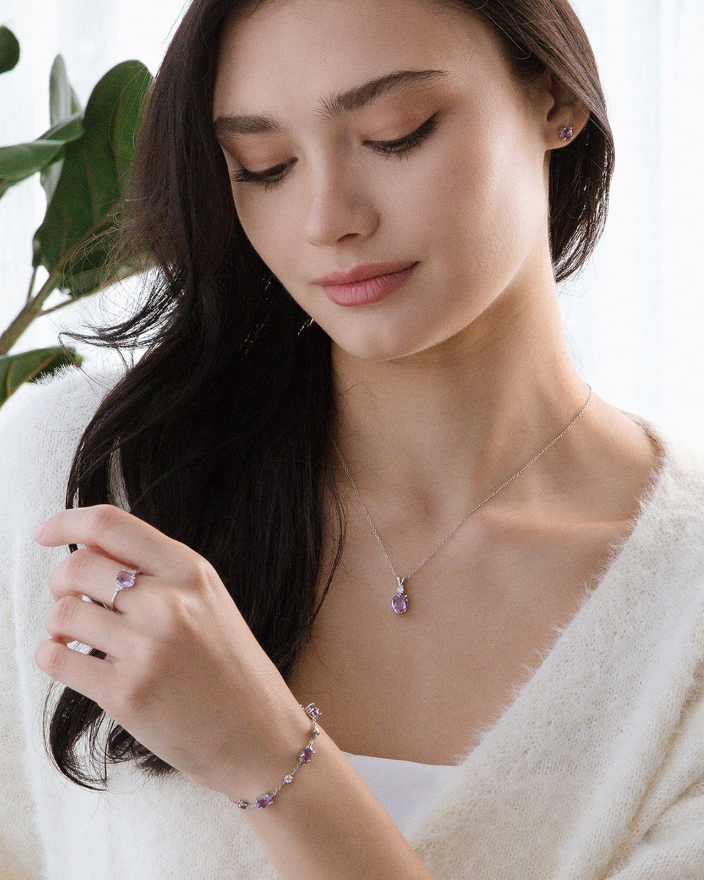 Essential Amethyst Jewellery Set in Sterling Silver