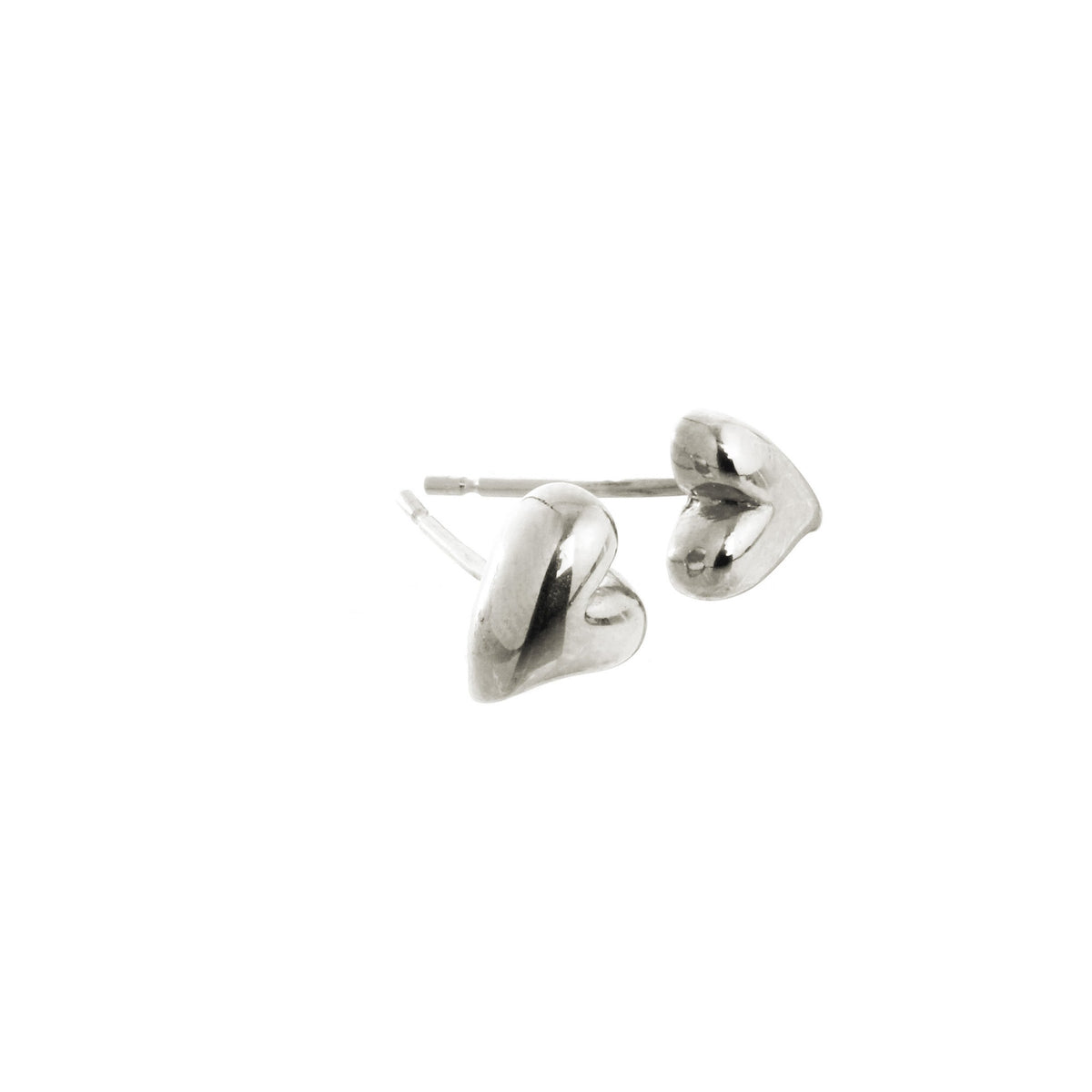Simply Heart Silver Stud Earrings