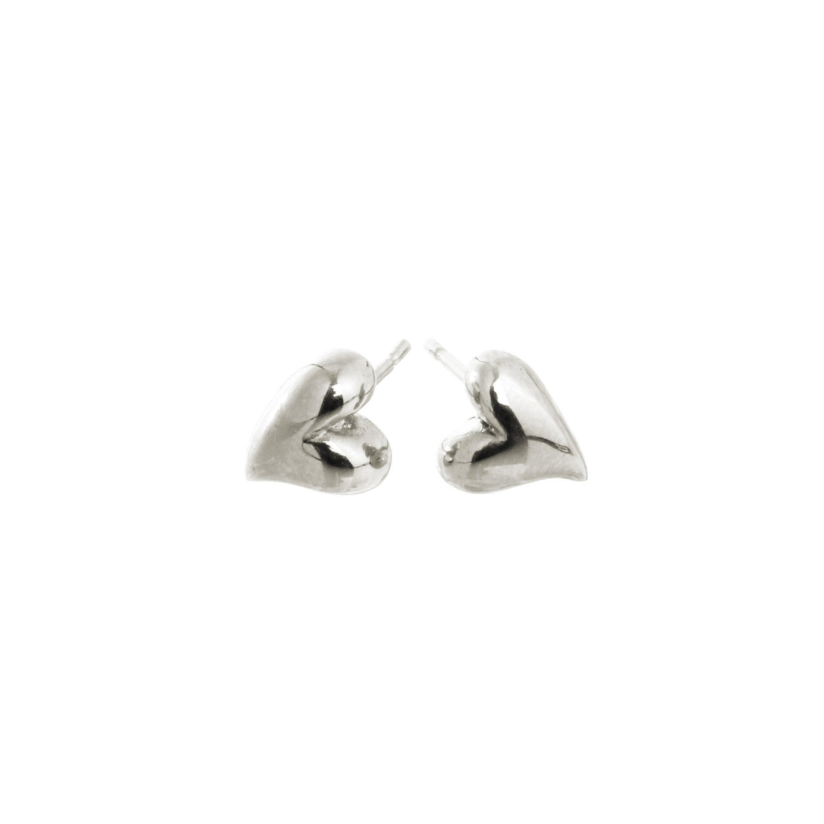 Simply Heart Silver Stud Earrings