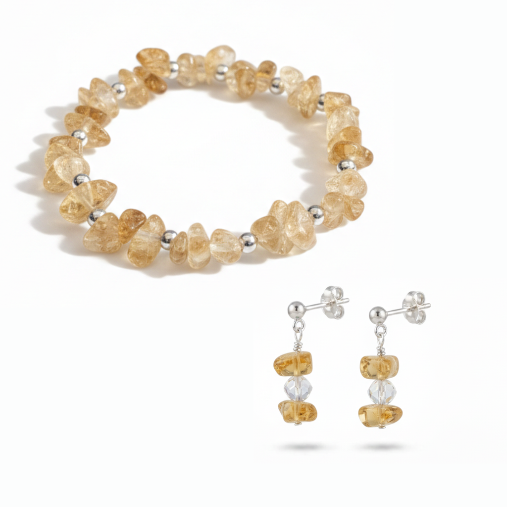 Citrine Bracelet and Earring Set