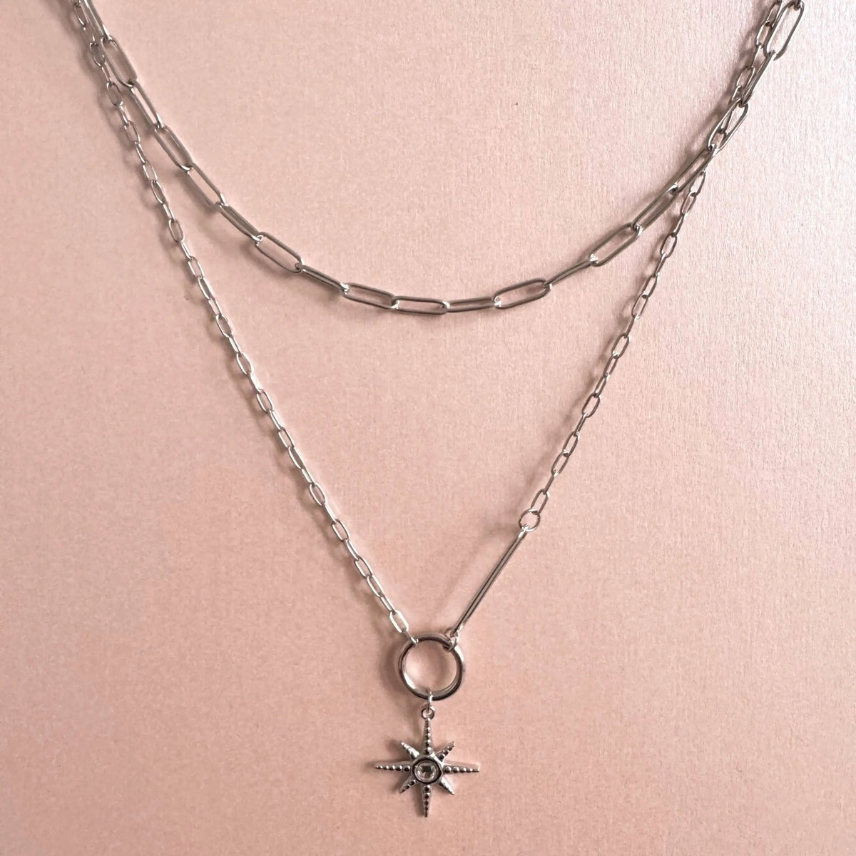 Sahara Luxe Double Layer Starburst Pendant Necklace