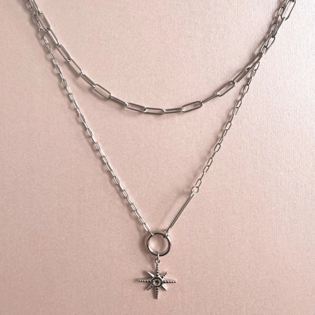 Sahara Luxe Double Layer Starburst Pendant Necklace