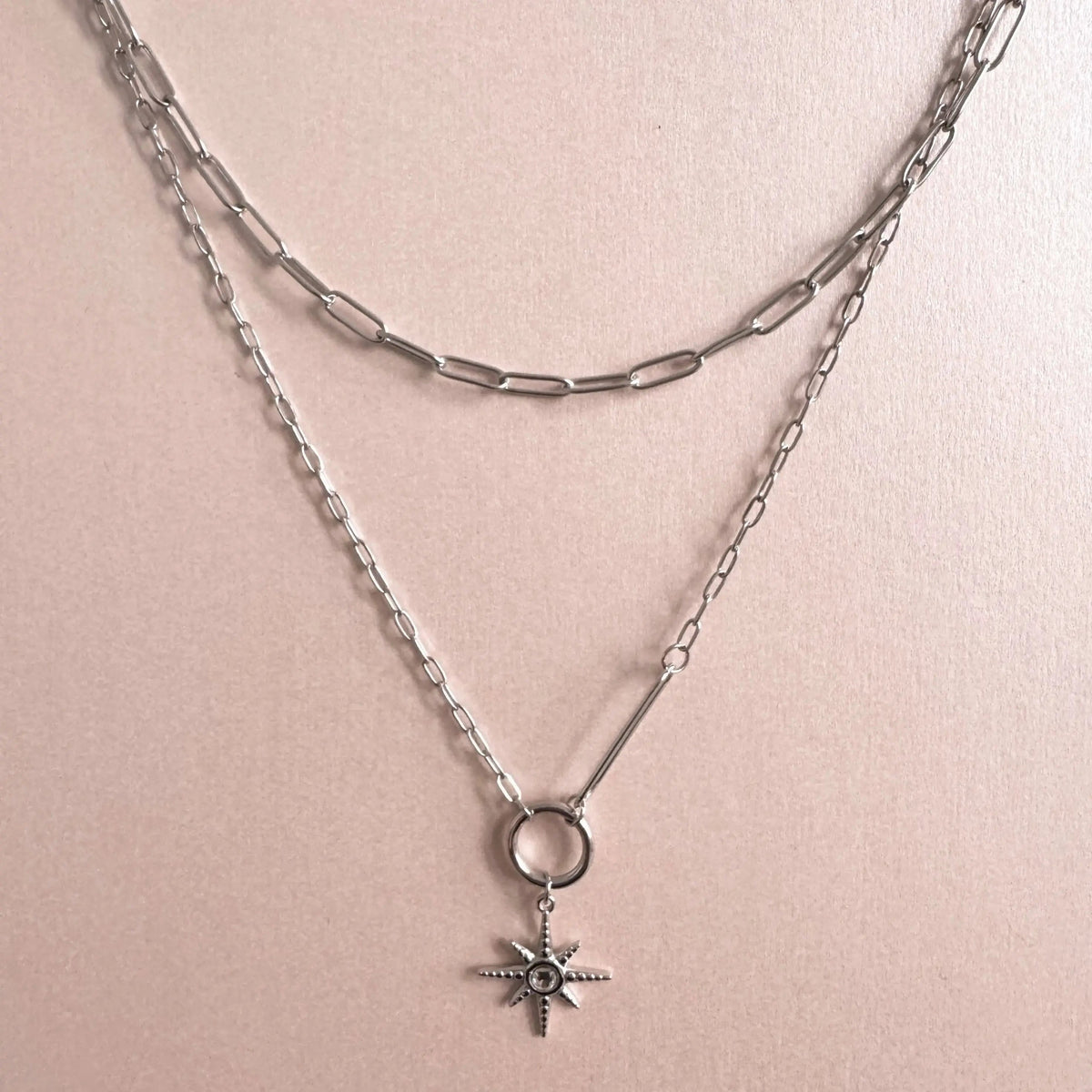 Sahara Luxe Double Layer Starburst Pendant Necklace