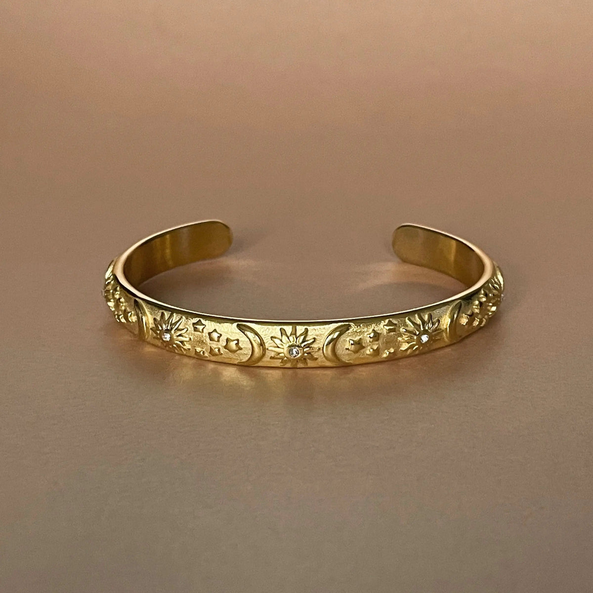 Helia Luxe 18k Gold Plated Celestial Bangle