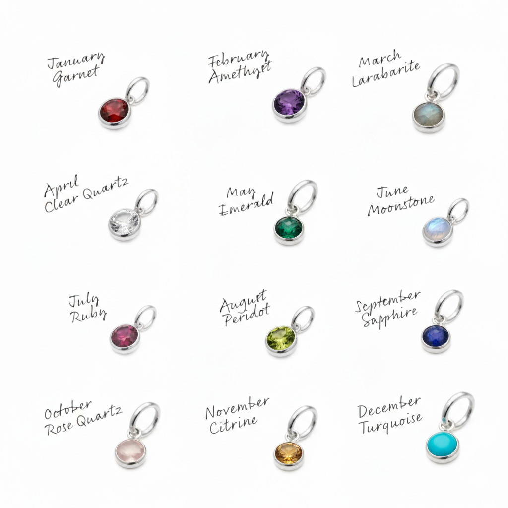 Personalised November Birthstone and Initial Necklace