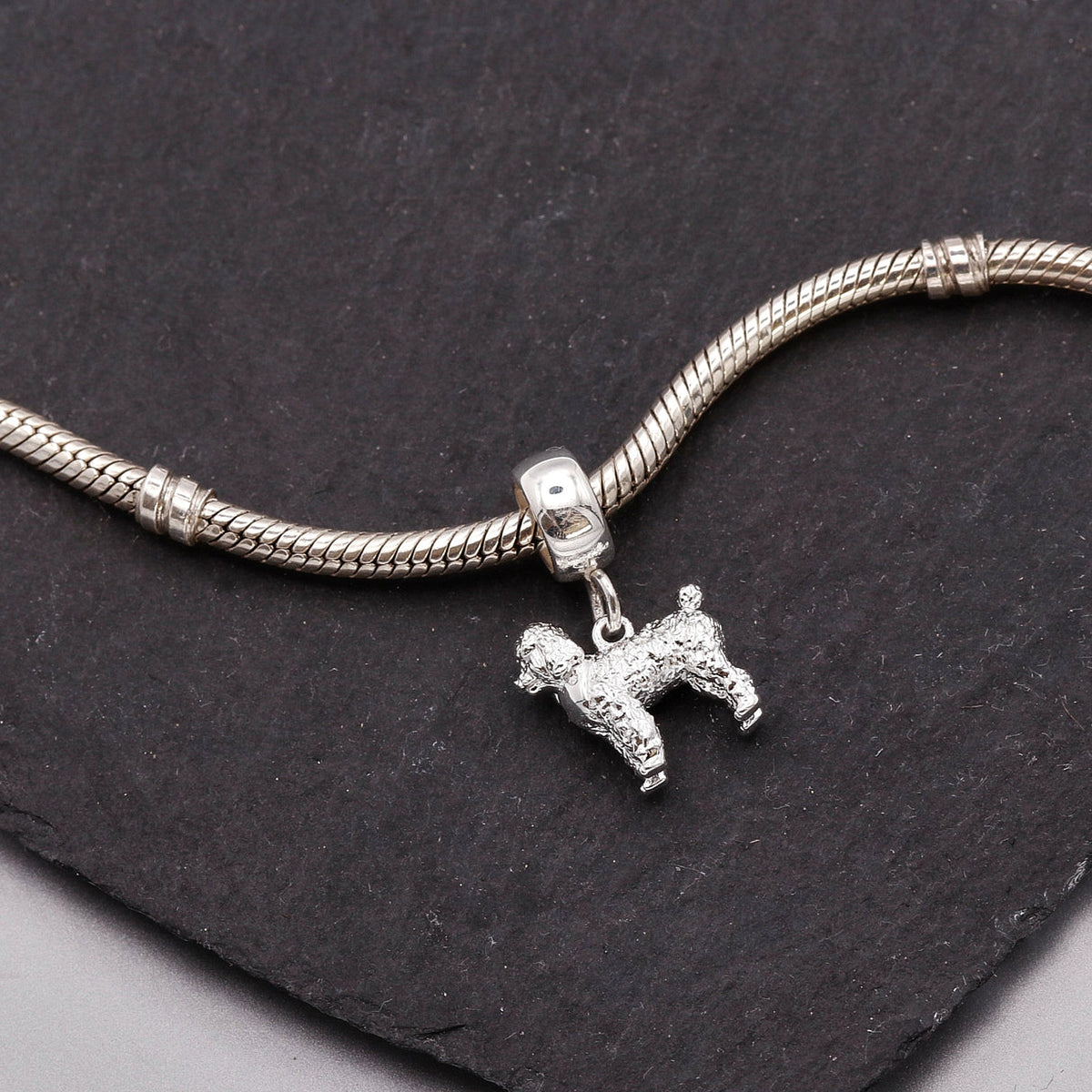 Poodle Silver Dog Charm