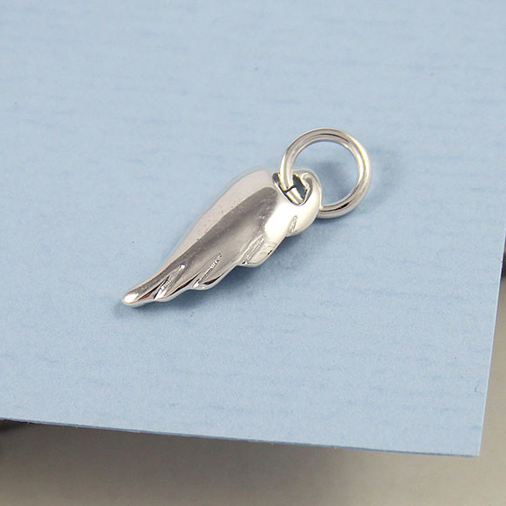 Angel Wing Silver Charm