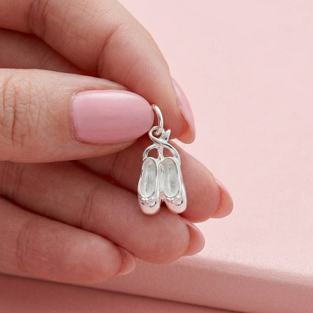 Ballet Shoe Silver Charm
