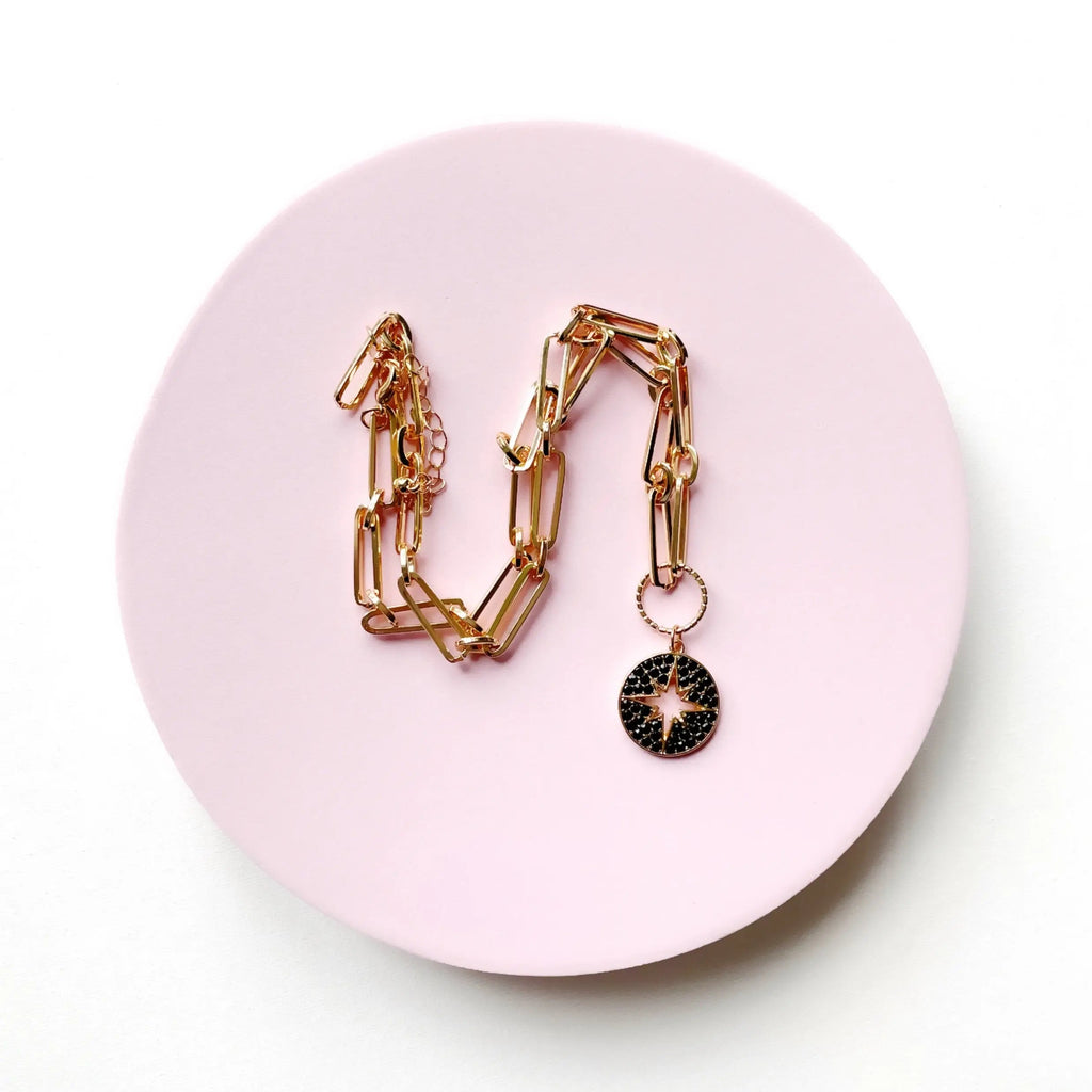 Nova Star Burst Large Link Necklace