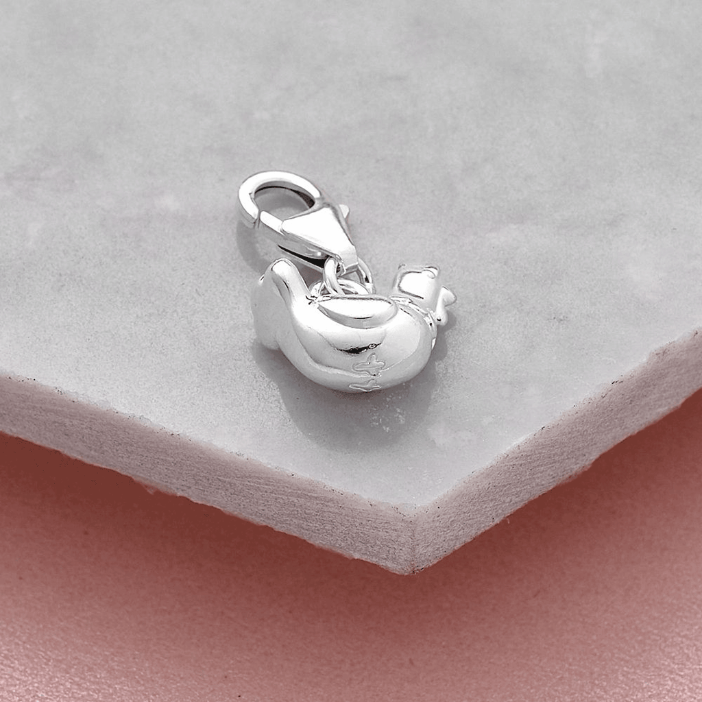 Chicken Silver Charm