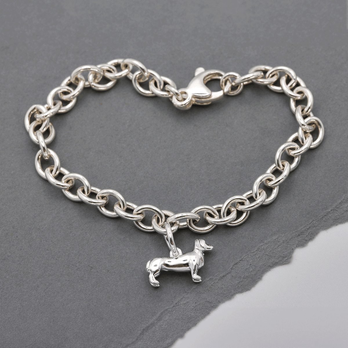 Dachshund Silver Dog Charm