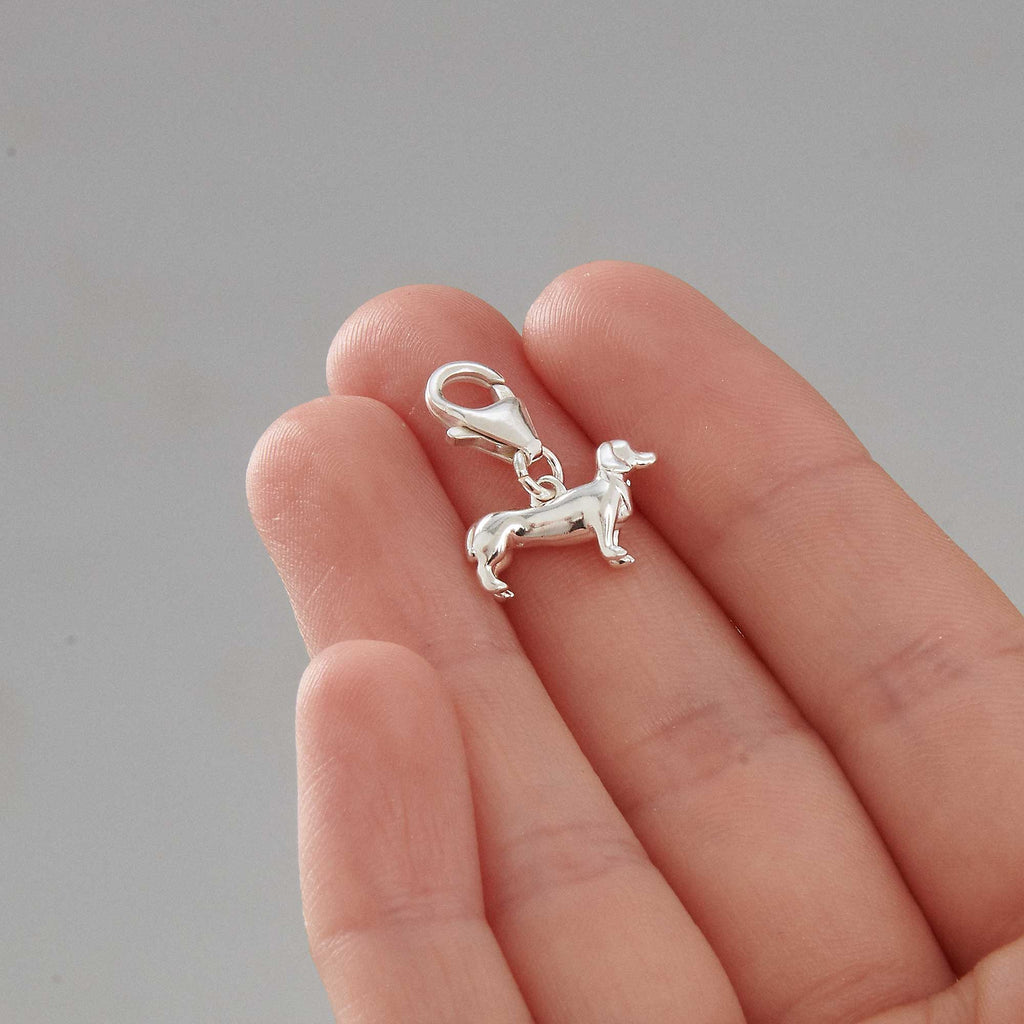 Dachshund Silver Dog Charm