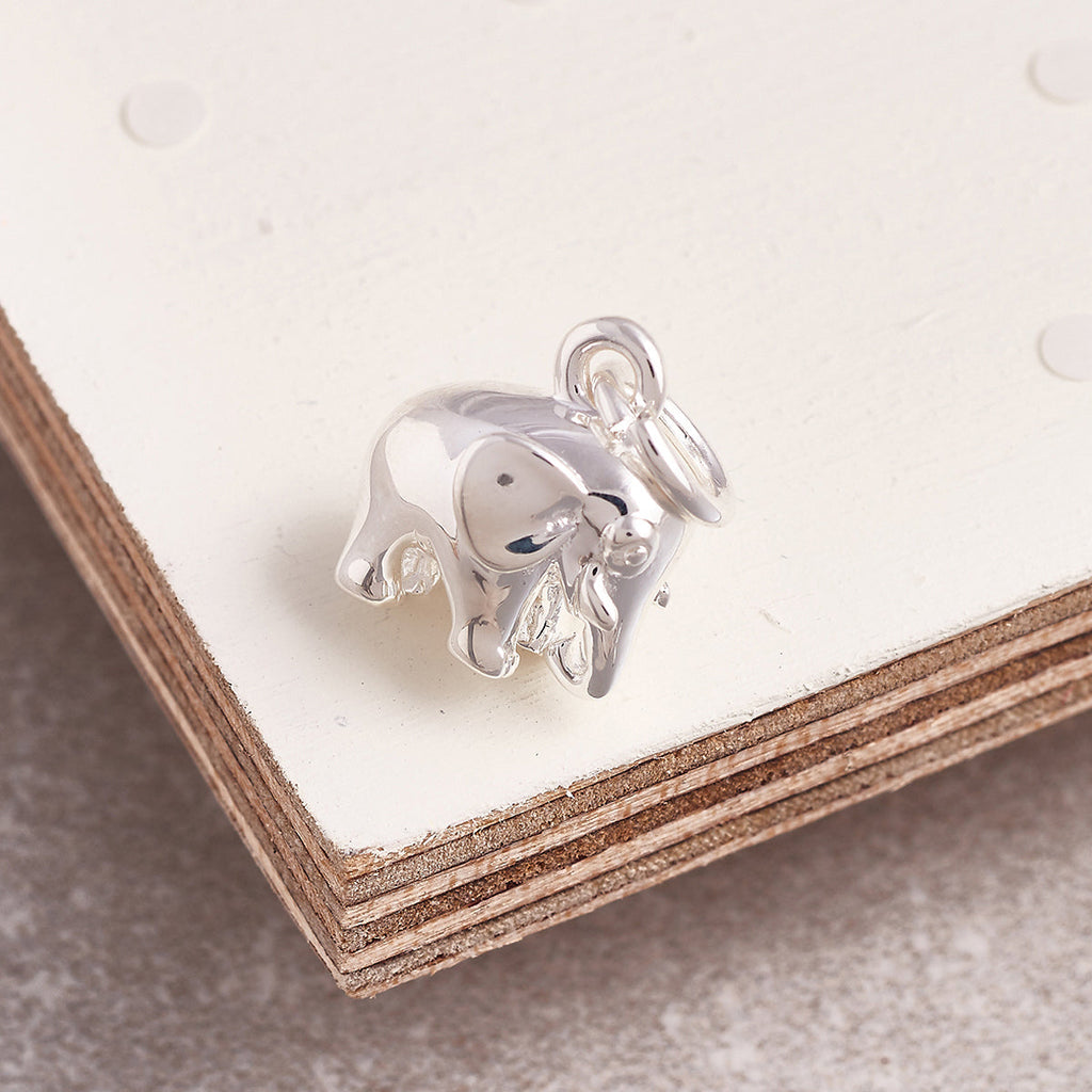 Elephant Silver Charm