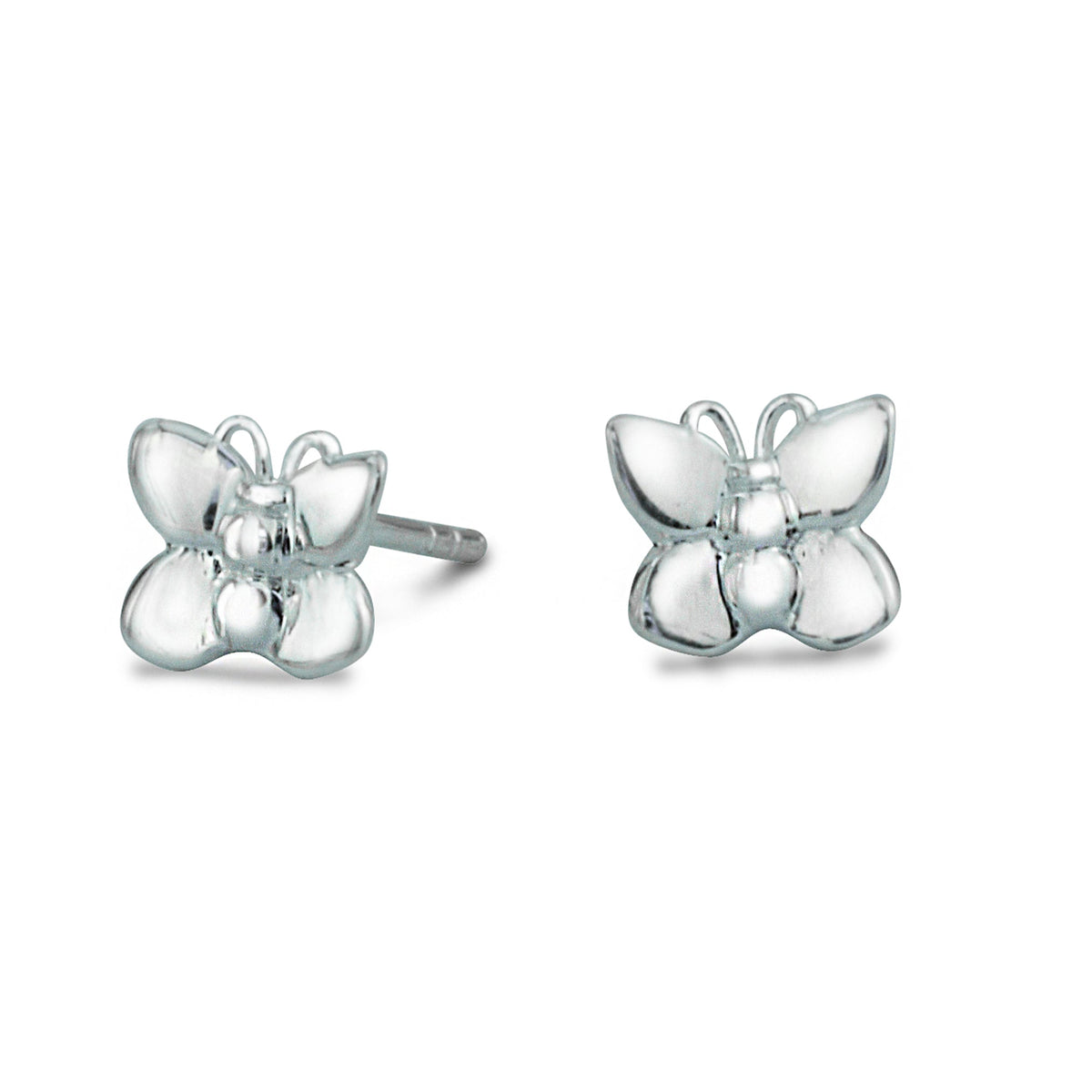 Flutterby' Silver Stud Earrings