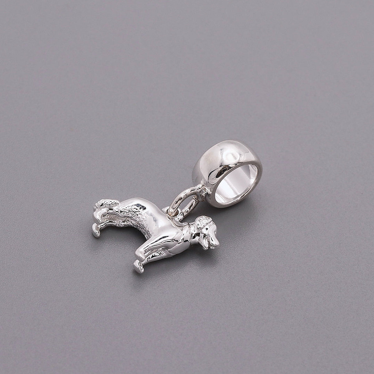 Golden Retriever Silver Dog Charm