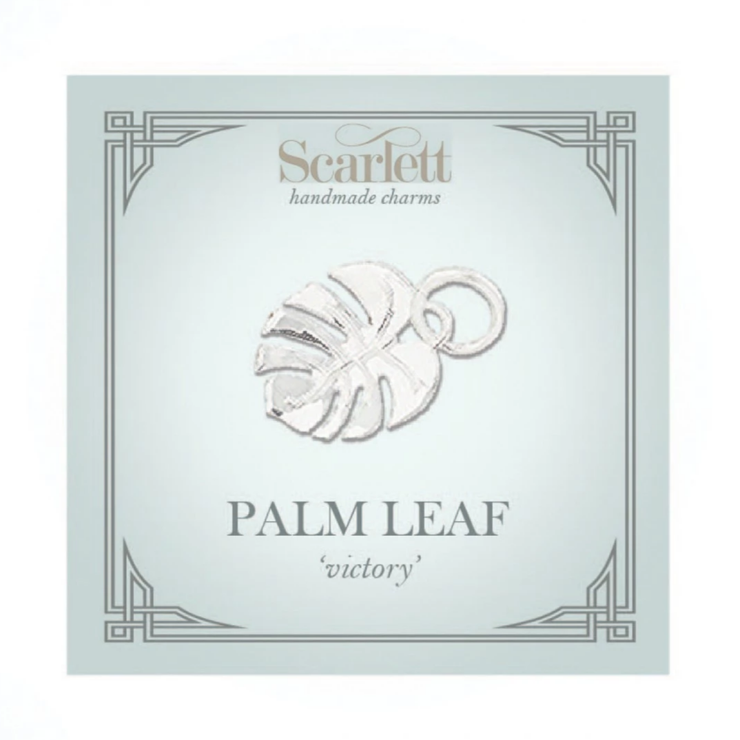 Monstera Palm Leaf Silver Charm