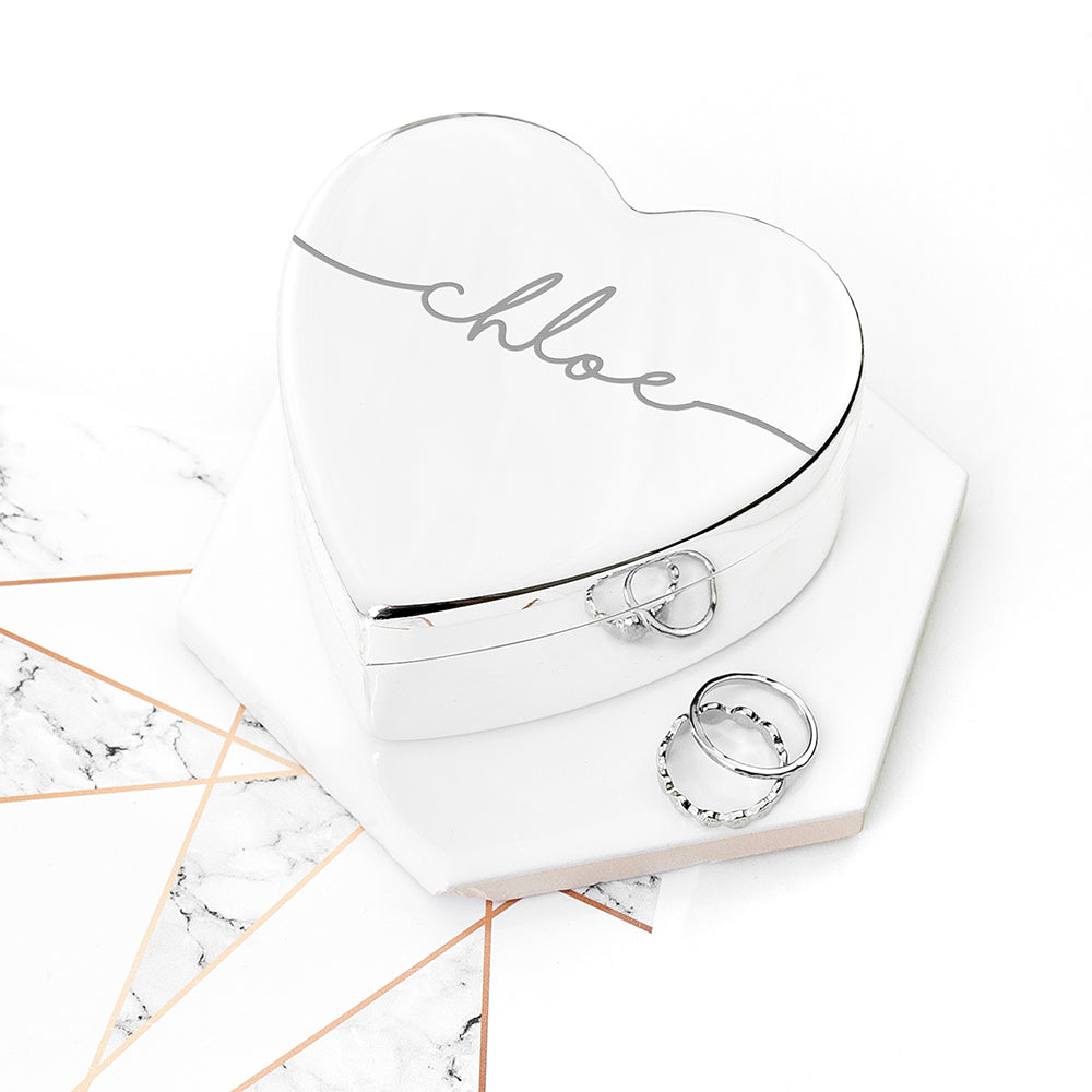 Personalised Heart Jewellery Box