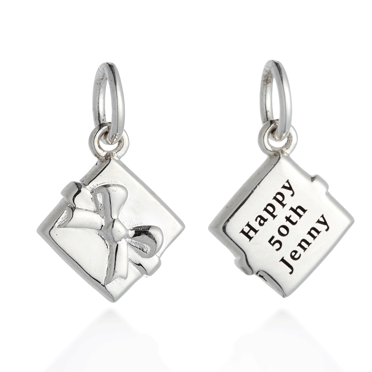 Present Personalised Silver Charm