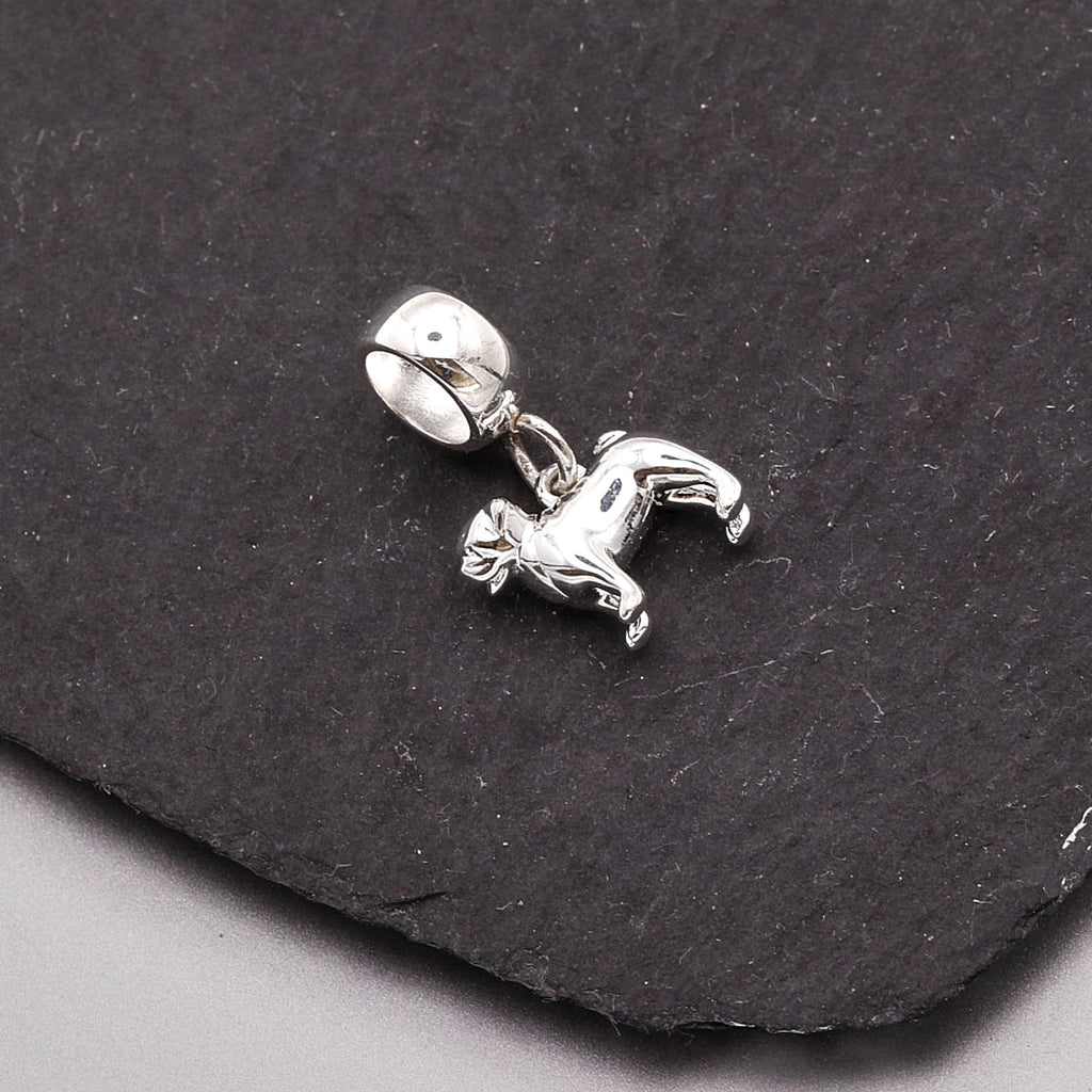 Pug Silver Dog Charm