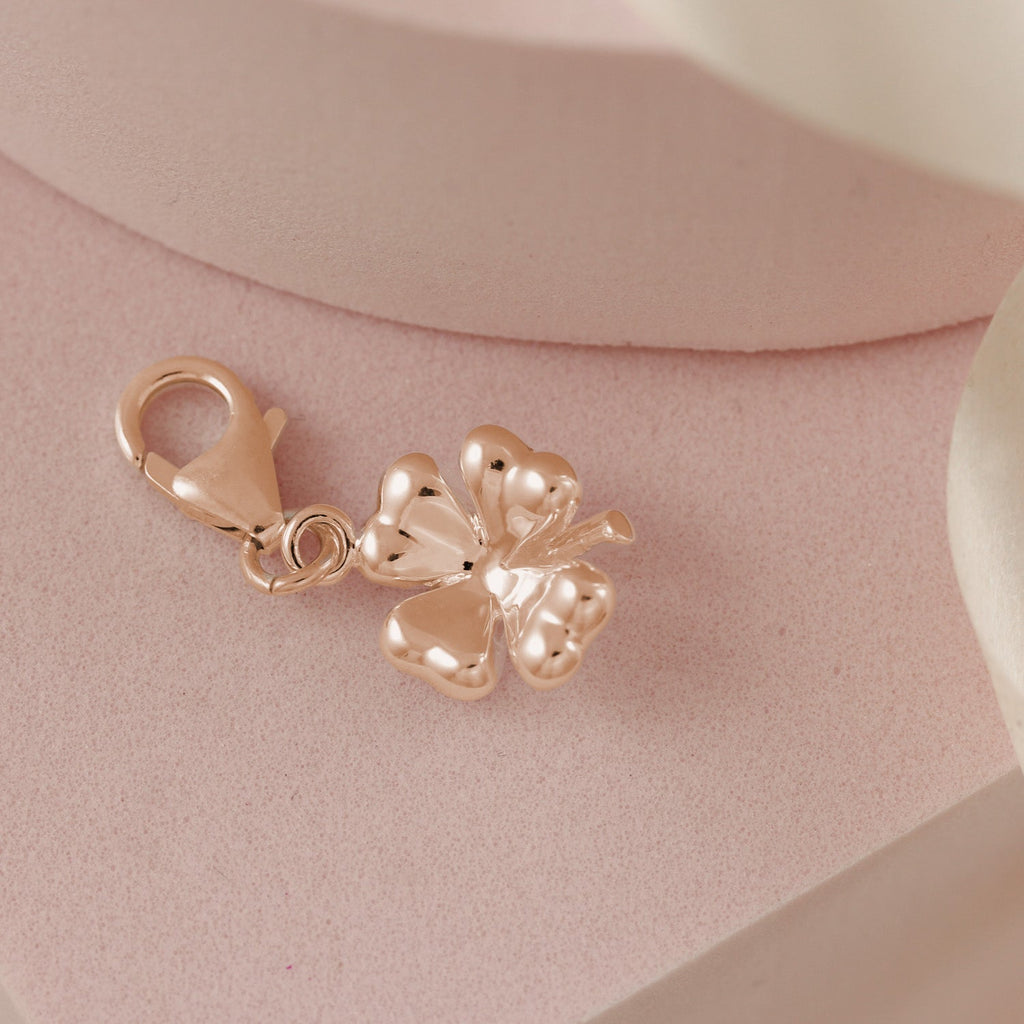 Four Leaf Clover Silver Charm