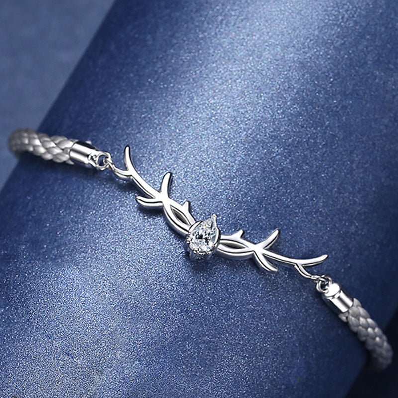 Sterling Silver Reindeer Horns Bracelet